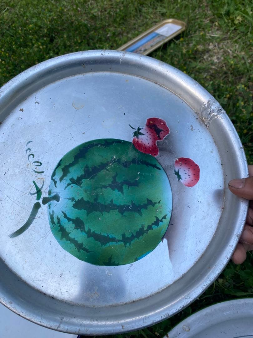 ホーロー　ビンテージ　　トレー　ジャンクガーデン　容器　お盆　まとめ　昭和レトロ