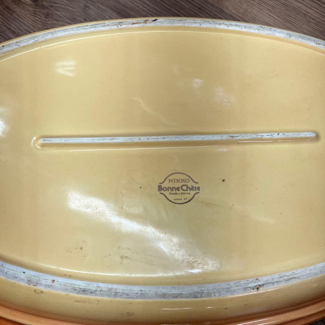 D-4 NIKKO Bonne Chere オーバル皿 耐熱皿 ニッコー 大皿
