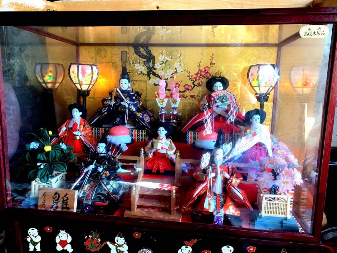 雛人形ケース付き　年代物