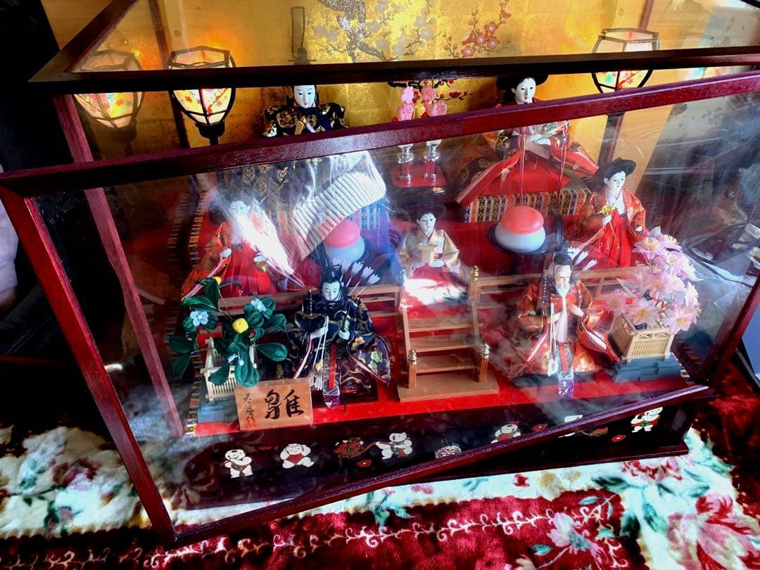 雛人形ケース付き　年代物