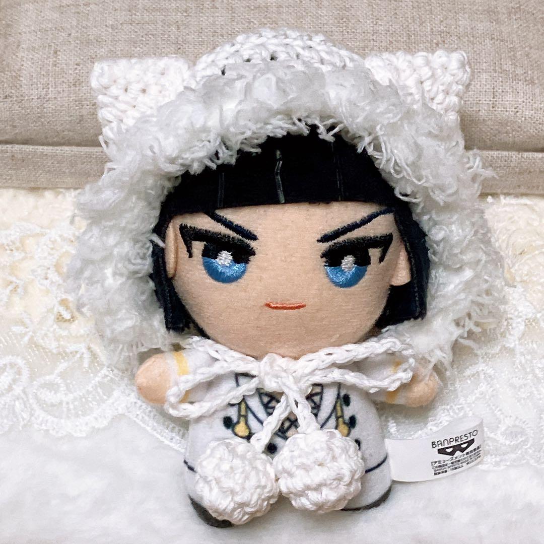 10㎝ ちびぐるみ　にじぱぺっと　にじぱぺ　ぬい服　猫耳ボンネット　白　7