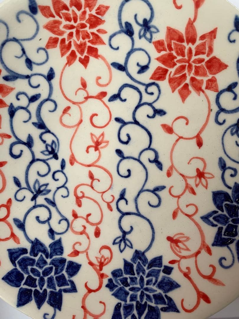 華やか唐草の皿2枚セット