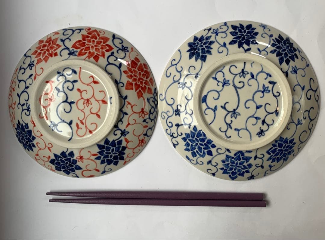 華やか唐草の皿2枚セット