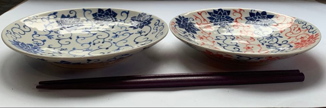 華やか唐草の皿2枚セット
