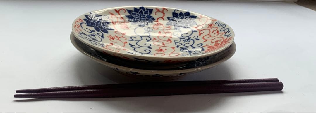 華やか唐草の皿2枚セット