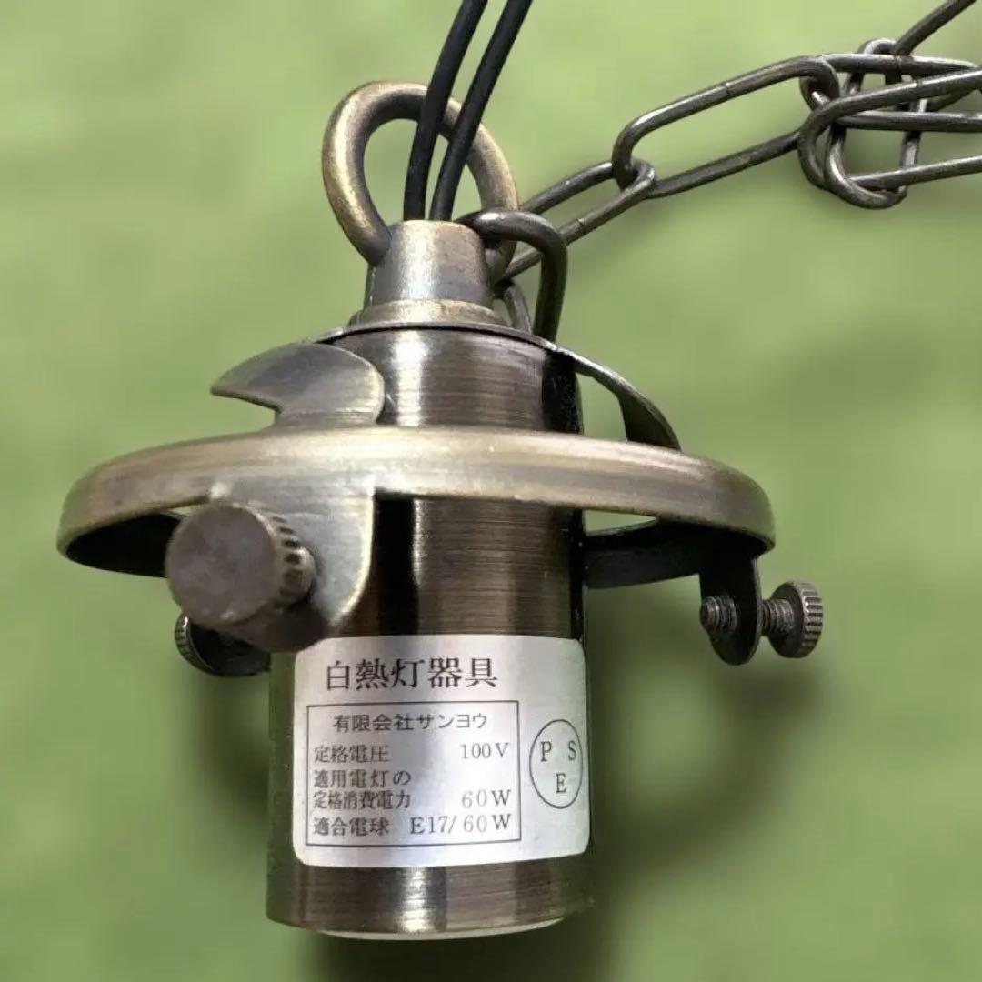 サンヨウ　フリルガラスペンダントライト　ミルクガラス