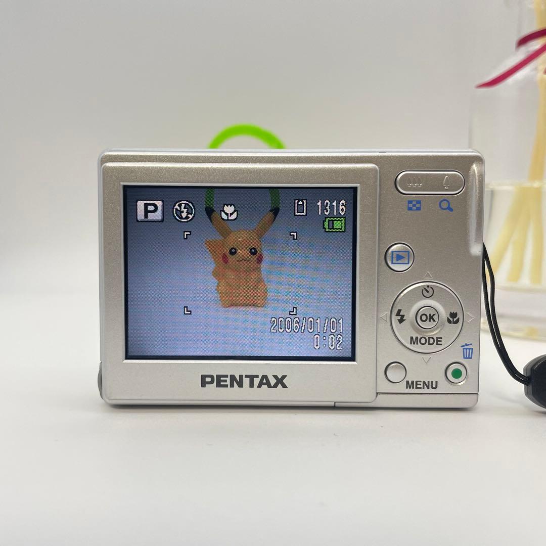 スマホ転送OK✨PENTAX Optio M10✨動作確認済 単三電池 可愛い♪