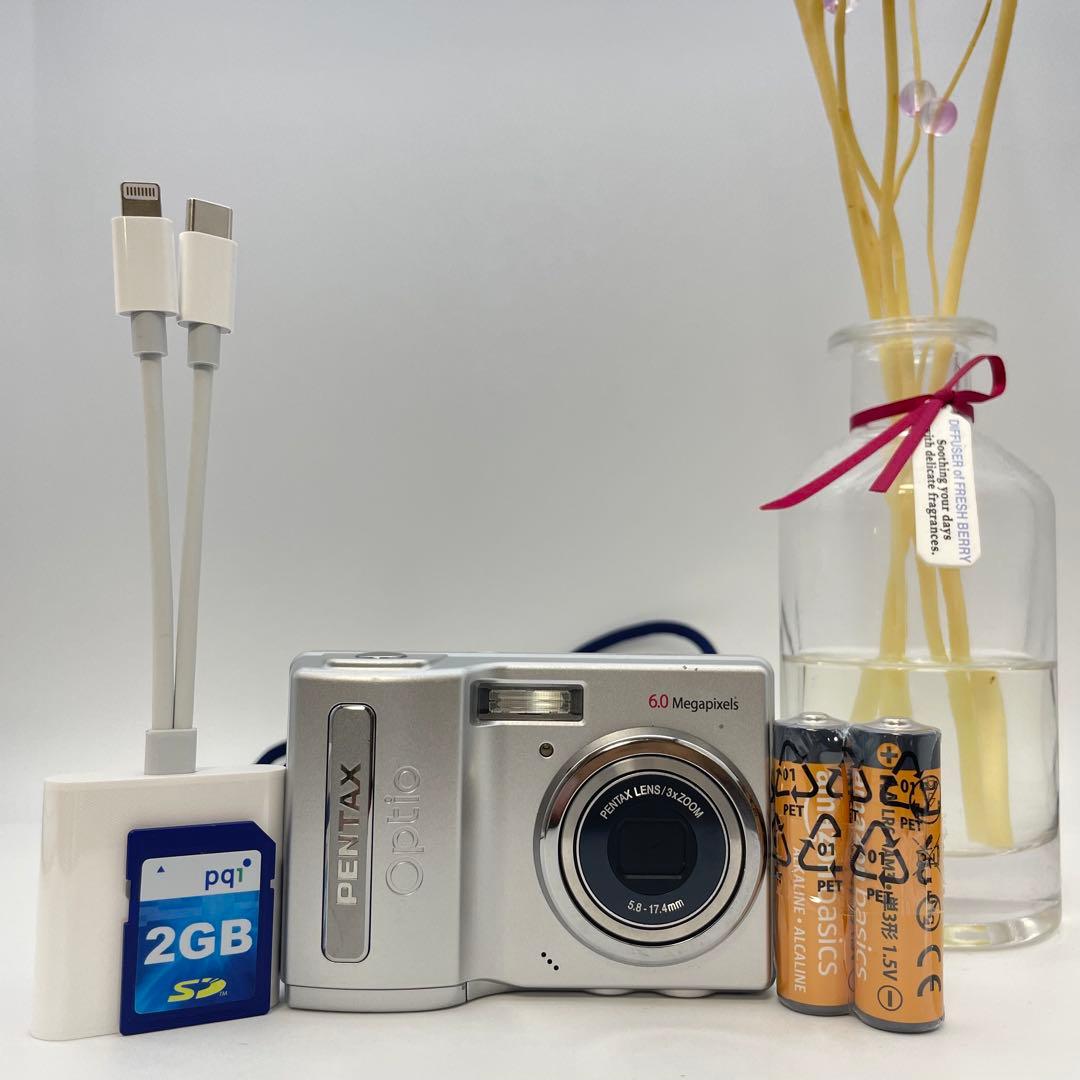 スマホ転送OK✨PENTAX Optio M10✨動作確認済 単三電池 可愛い♪