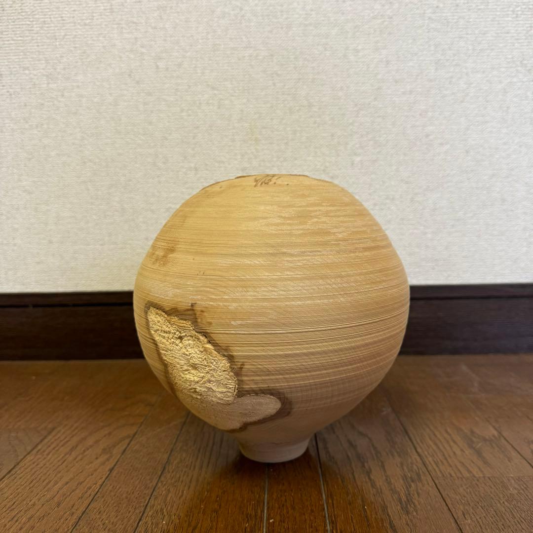 作者不明 木製くり抜きオブジェ 花器 民藝 古道具 作家 アート 骨董 古美術