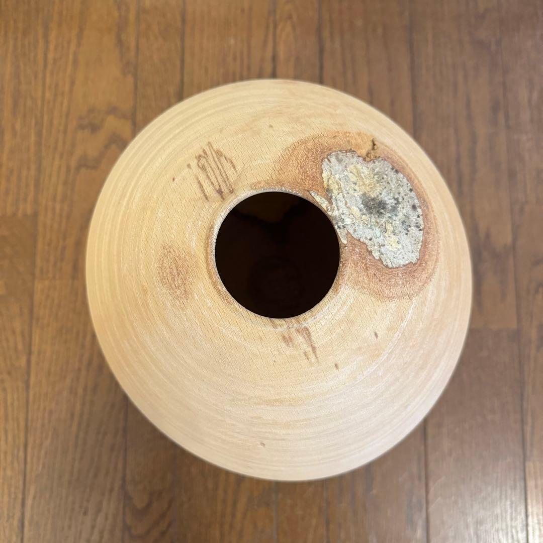 作者不明 木製くり抜きオブジェ 花器 民藝 古道具 作家 アート 骨董 古美術