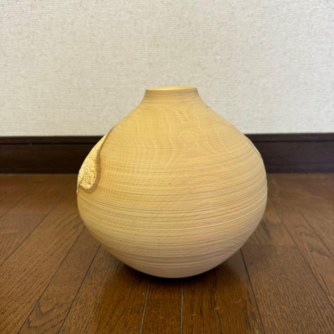作者不明 木製くり抜きオブジェ 花器 民藝 古道具 作家 アート 骨董 古美術