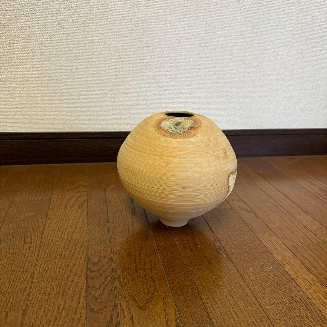 作者不明 木製くり抜きオブジェ 花器 民藝 古道具 作家 アート 骨董 古美術