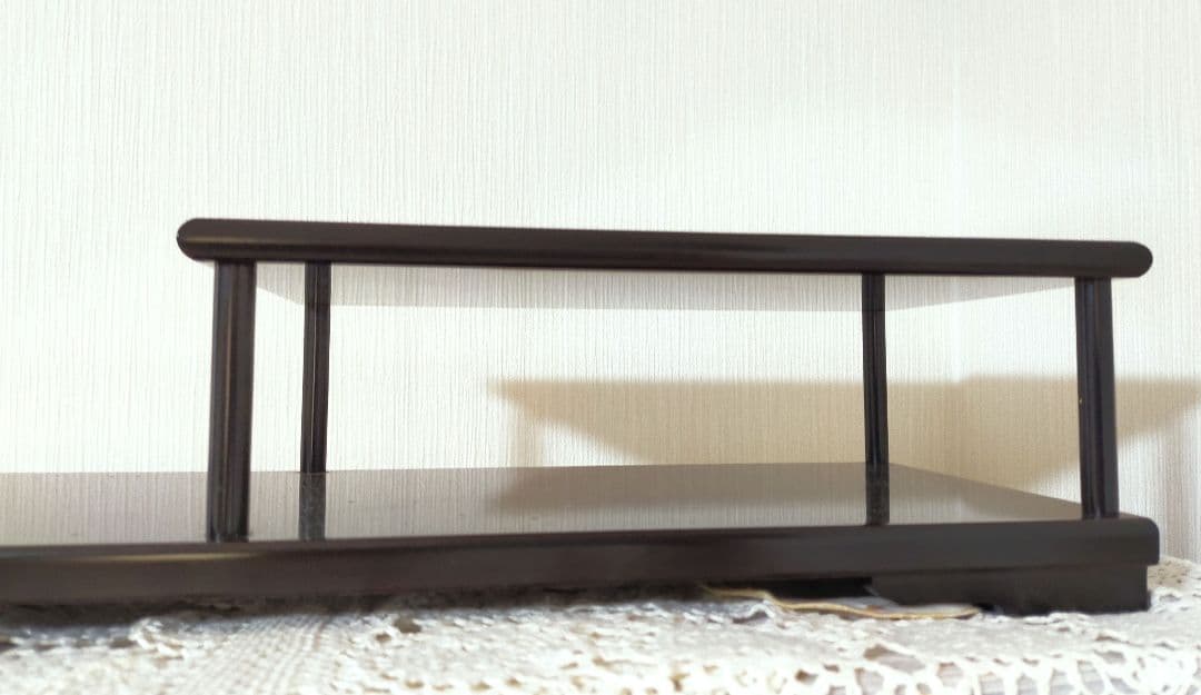 セール✨高級唐木　飾り棚　銘木黒丹　黒檀　未使用美品