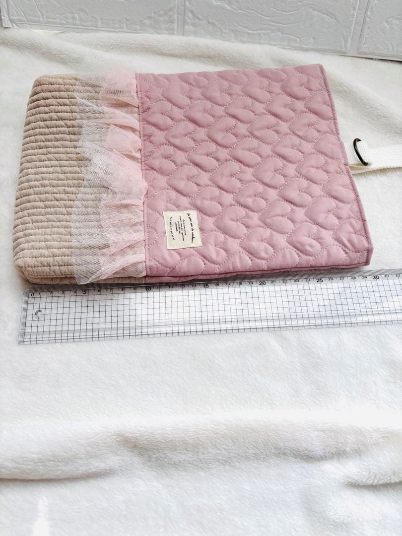 入学準備セット　4点セット　韓国ハートキルト生地　ピンク　ヌビ