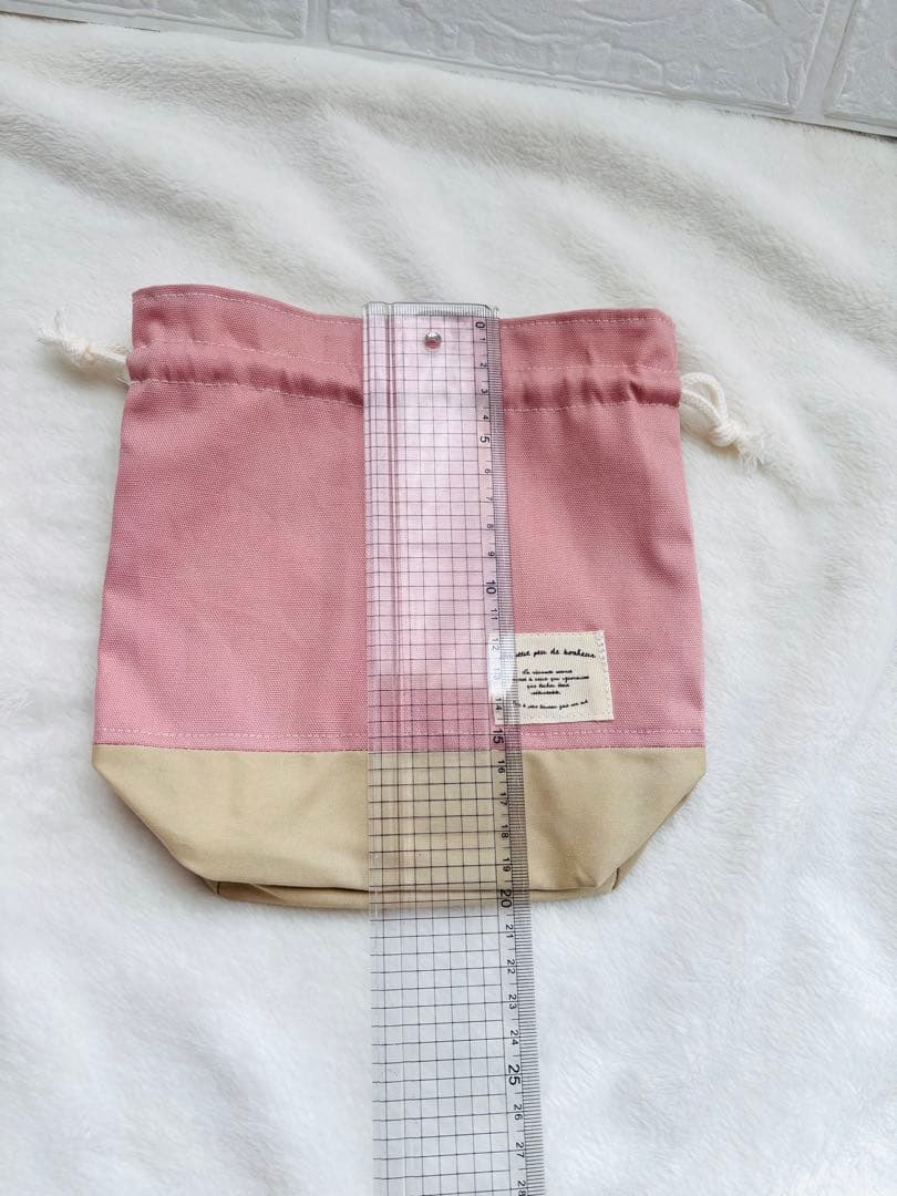 入学準備セット　4点セット　韓国ハートキルト生地　ピンク　ヌビ