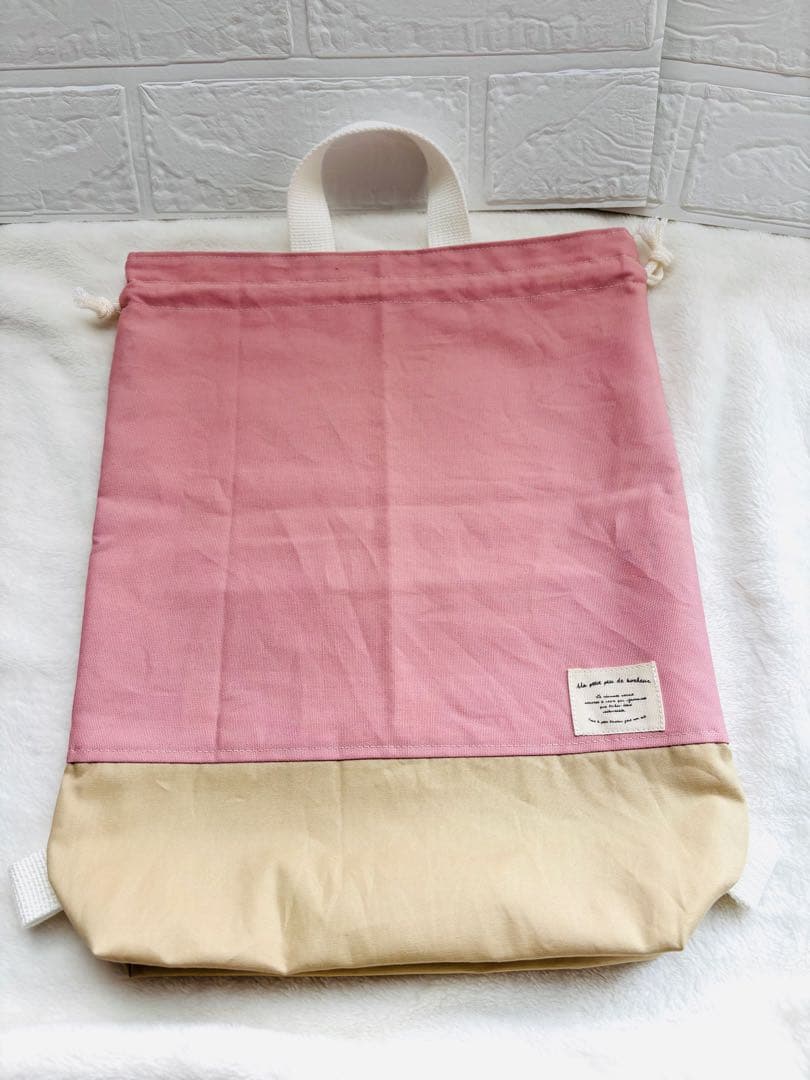 入学準備セット　4点セット　韓国ハートキルト生地　ピンク　ヌビ