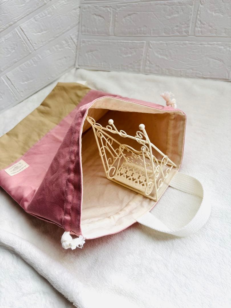 入学準備セット　4点セット　韓国ハートキルト生地　ピンク　ヌビ