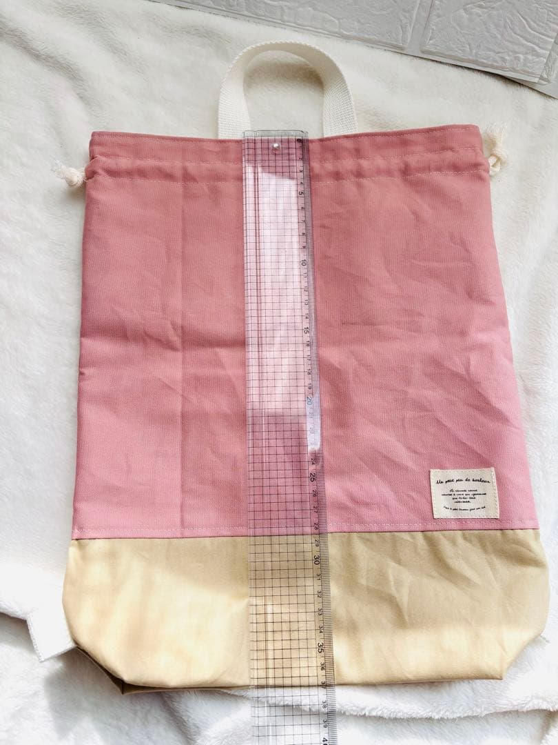 入学準備セット　4点セット　韓国ハートキルト生地　ピンク　ヌビ