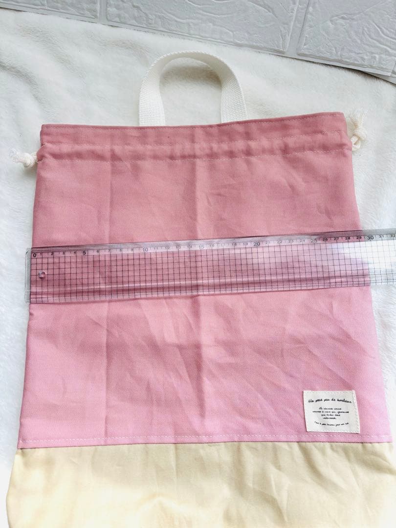 入学準備セット　4点セット　韓国ハートキルト生地　ピンク　ヌビ