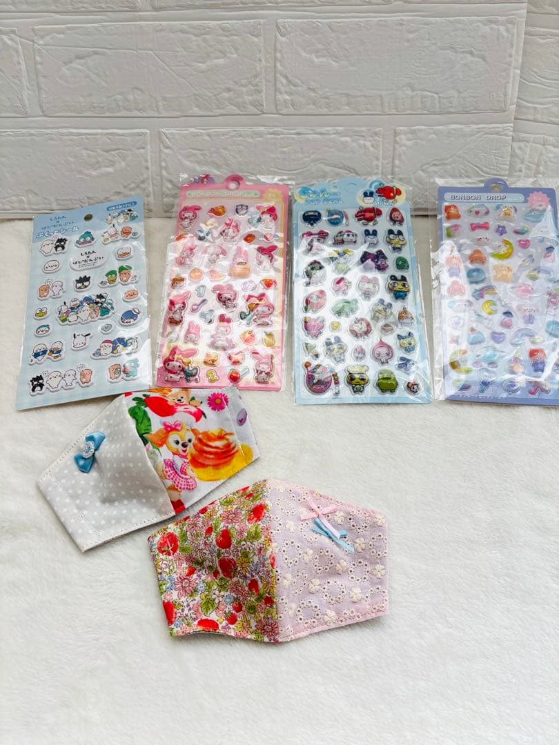 入学準備セット　4点セット　韓国ハートキルト生地　ピンク　ヌビ