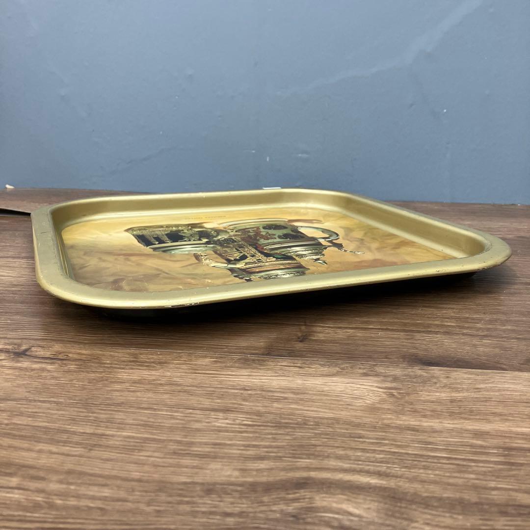 D-4 非売品 昭和レトロ 森永製菓 プレッツェル ブリキトレイ 企業物