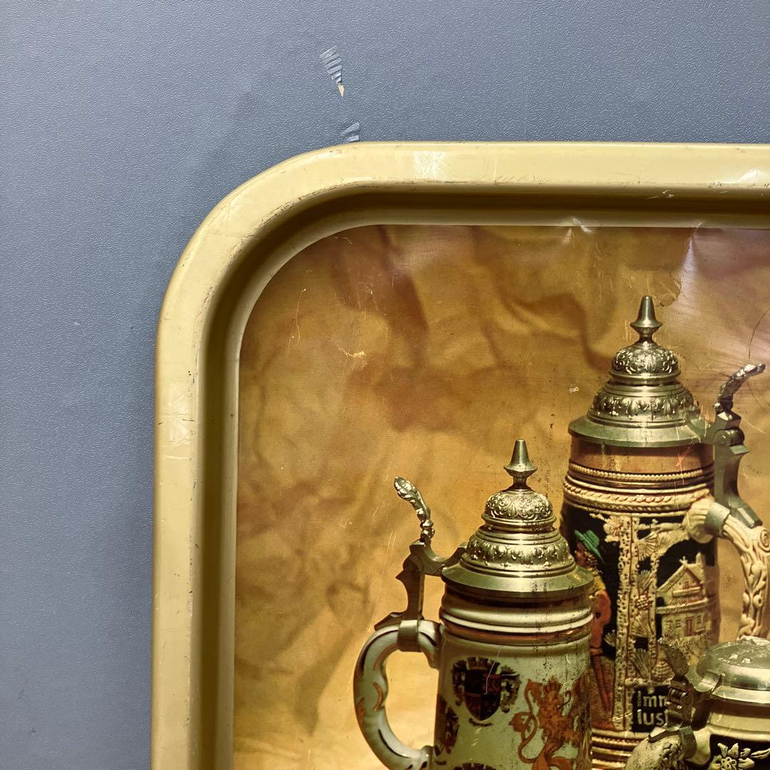 D-4 非売品 昭和レトロ 森永製菓 プレッツェル ブリキトレイ 企業物