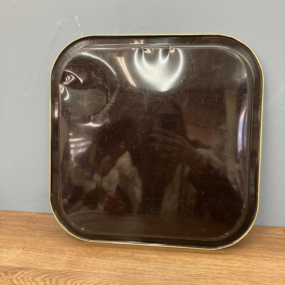 D-4 非売品 昭和レトロ 森永製菓 プレッツェル ブリキトレイ 企業物