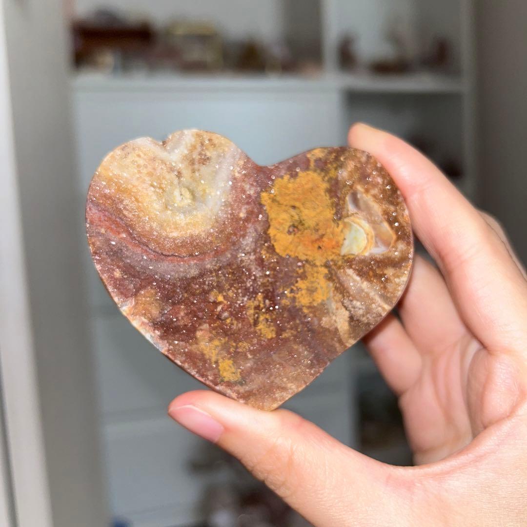 サードニクス 原石 シュガー ハート 天然石 レア