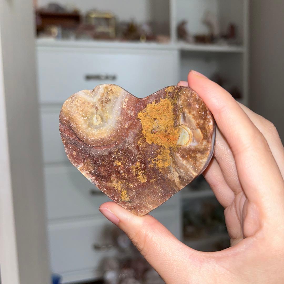サードニクス 原石 シュガー ハート 天然石 レア