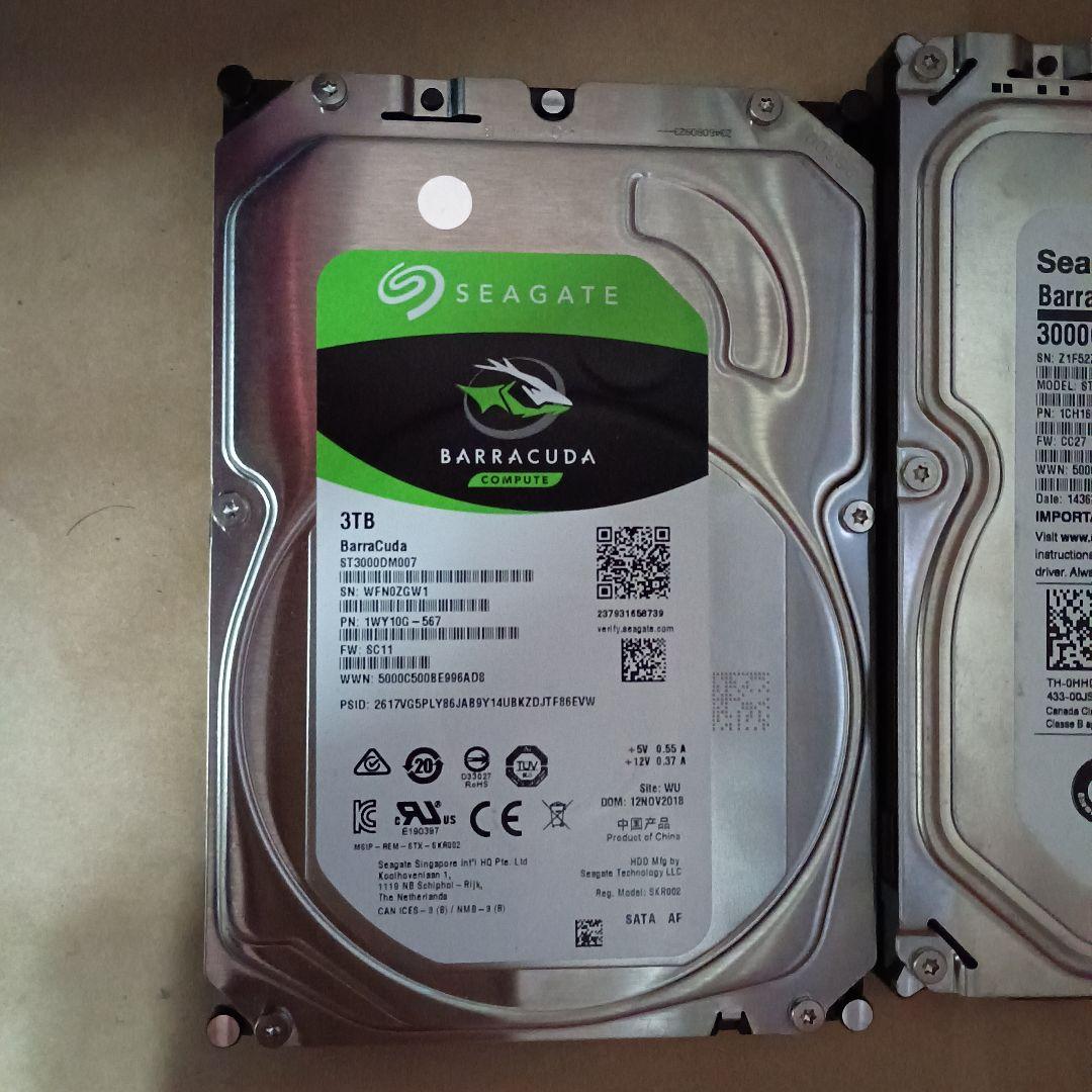 Seagate ST3000DM007（3.5 HDD 3TB）など　3個　5