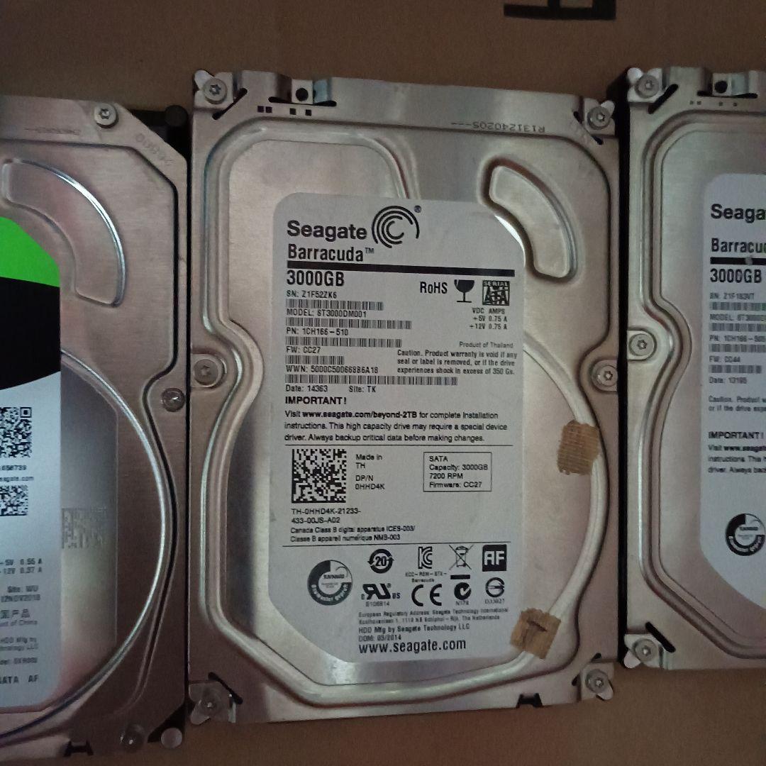 Seagate ST3000DM007（3.5 HDD 3TB）など　3個　5