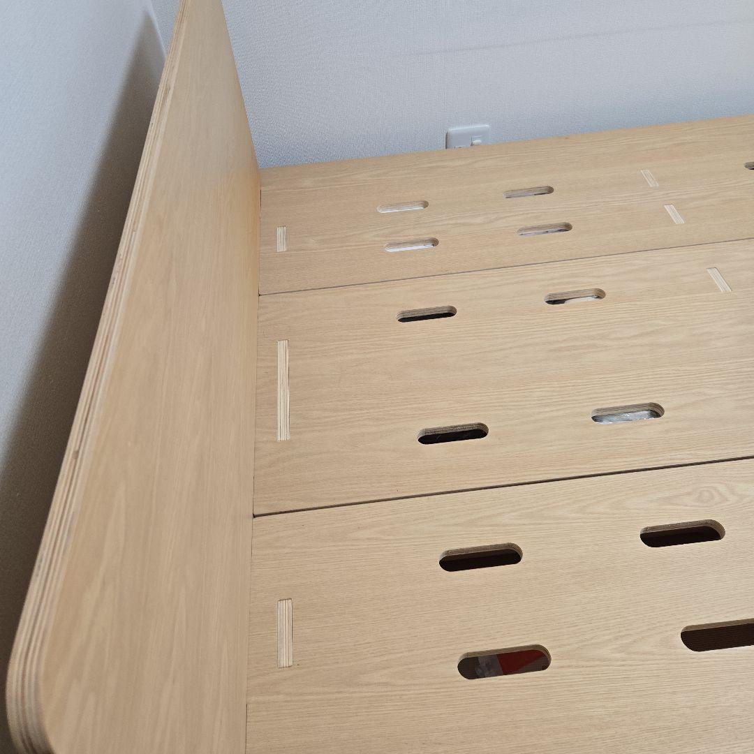 （値下げ）コアラ　木製　ダブル　ベッドフレーム スリットデザイン