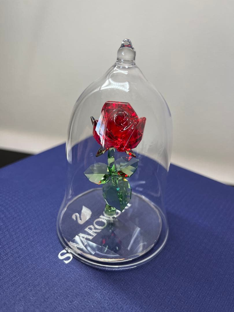 Swarovski スワロフスキー　美女と野獣　薔薇　オブジェ　魔法のバラ