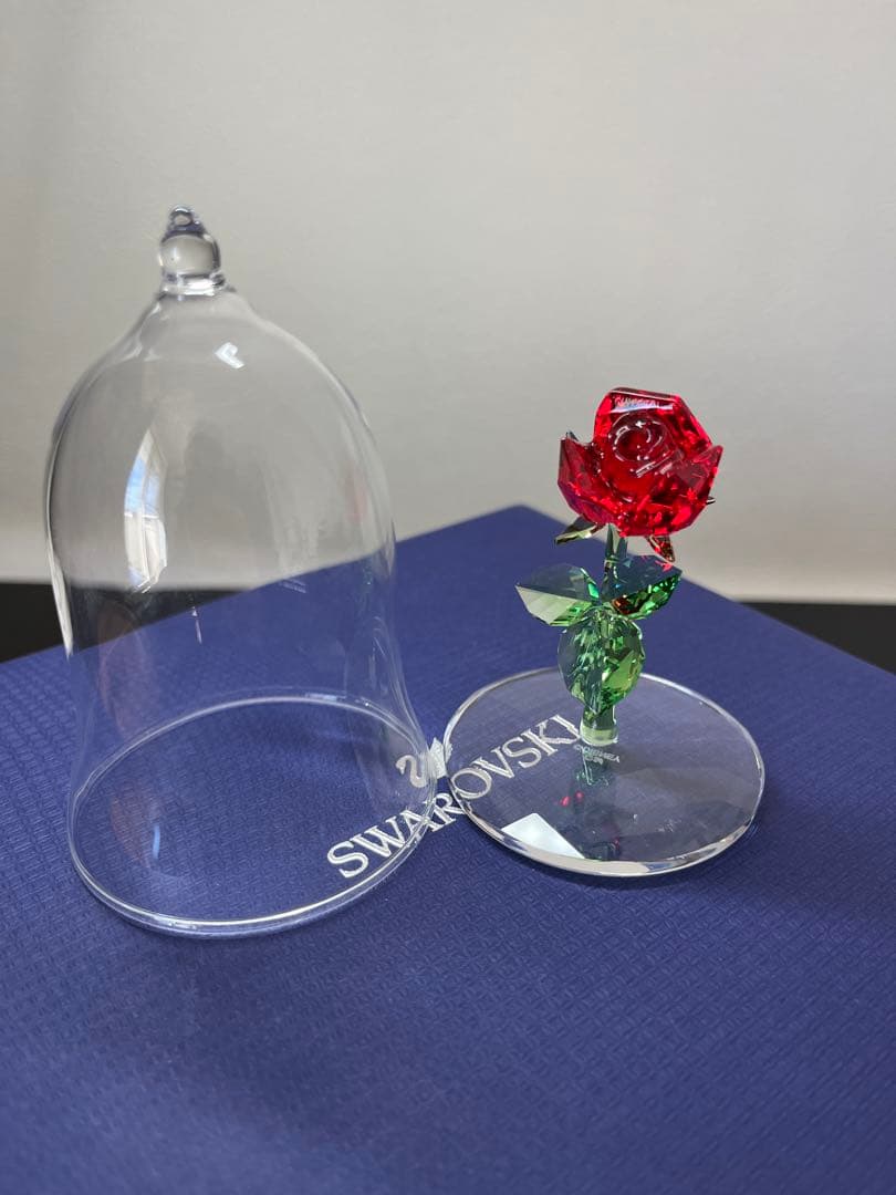 Swarovski スワロフスキー　美女と野獣　薔薇　オブジェ　魔法のバラ