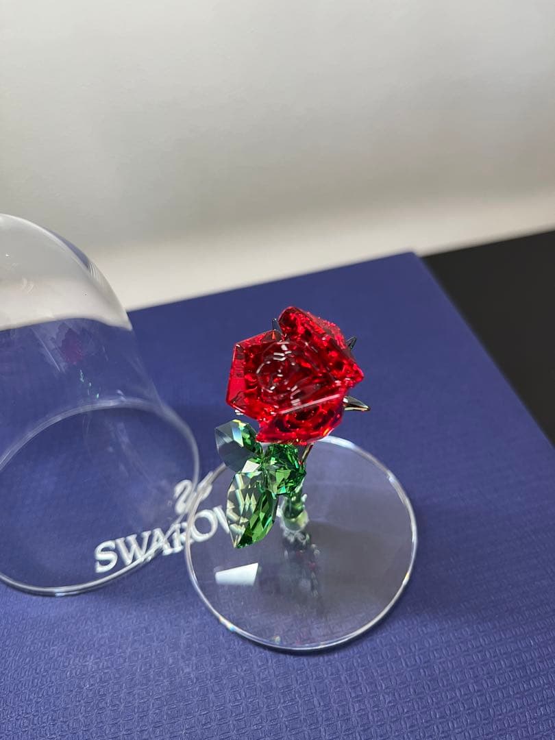 Swarovski スワロフスキー　美女と野獣　薔薇　オブジェ　魔法のバラ