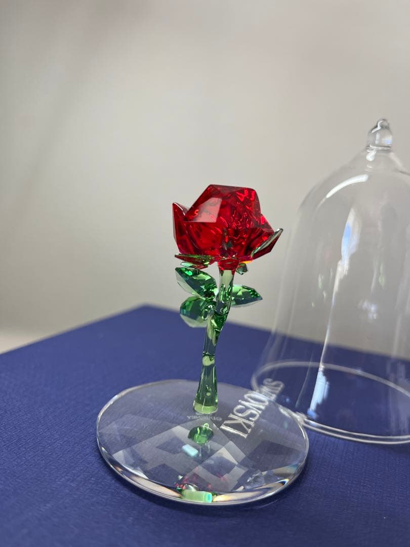 Swarovski スワロフスキー　美女と野獣　薔薇　オブジェ　魔法のバラ