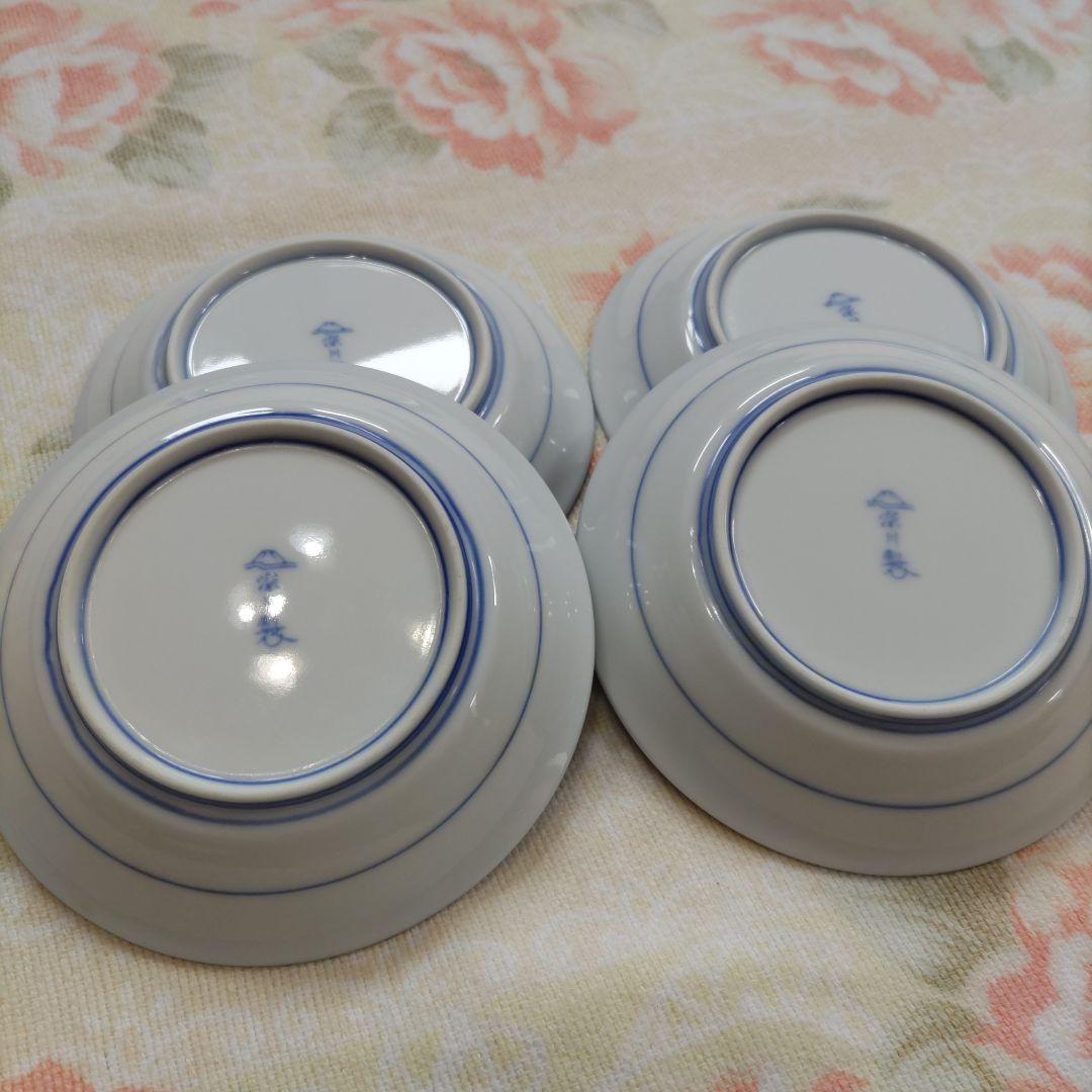 深川製磁　牡丹金ミル　小皿４枚　中皿３枚