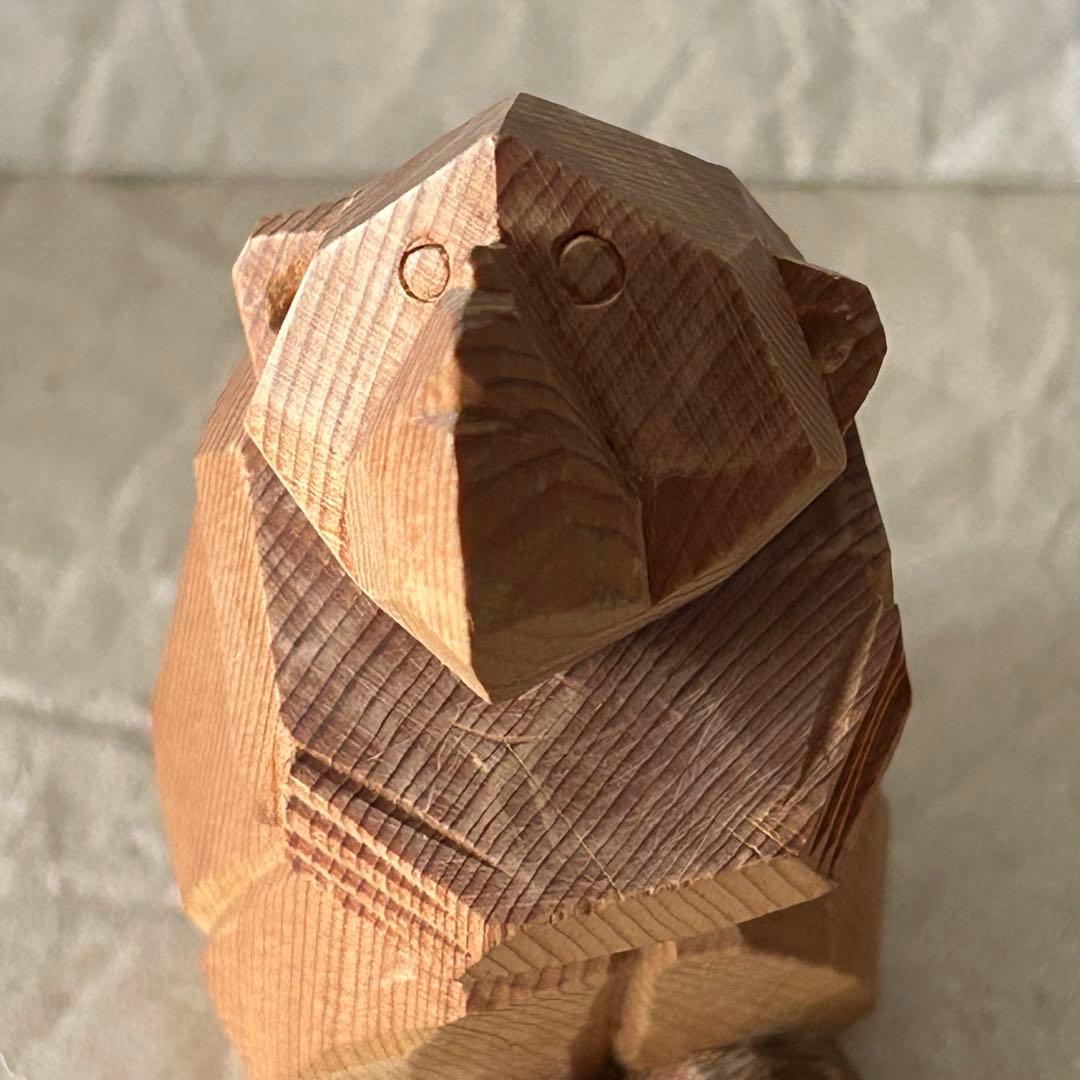 根本勲　根本土龍　木彫りの猿