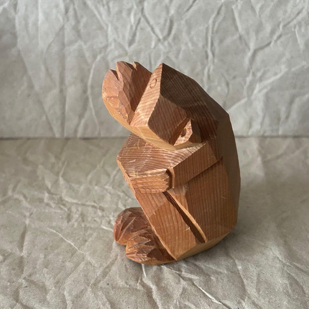 根本勲　根本土龍　木彫りの猿