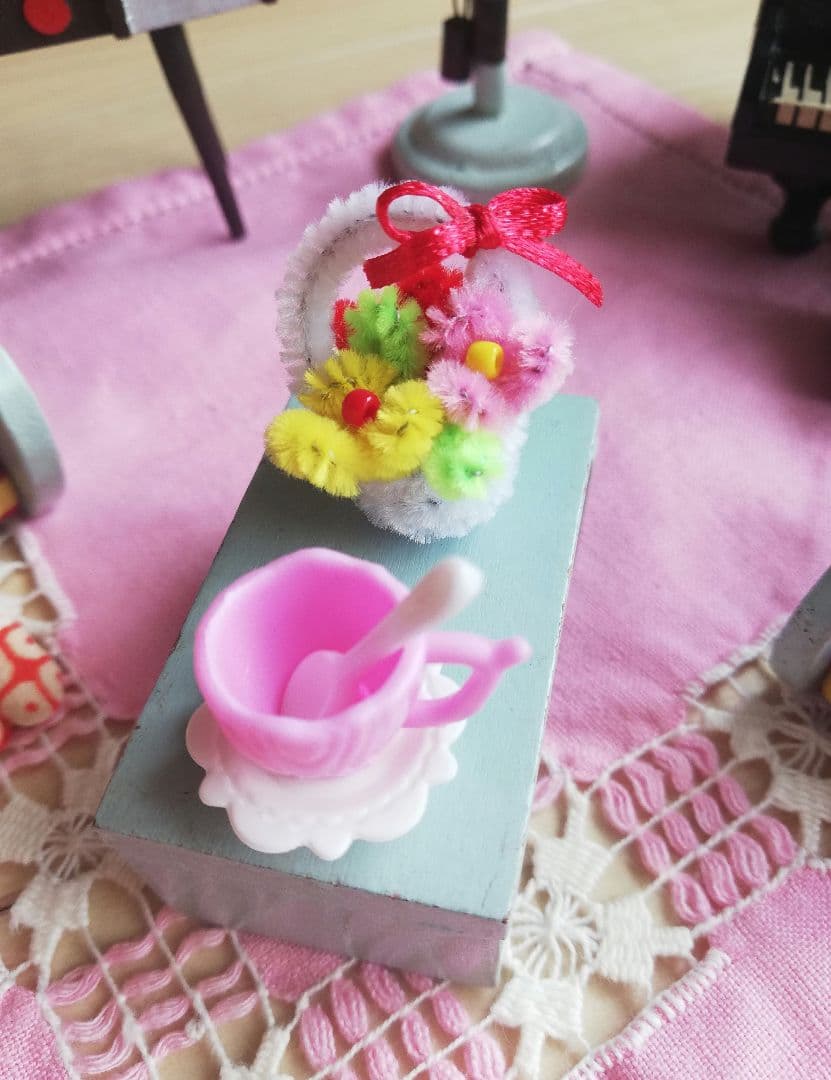 昭和レトロ　お人形遊び　木の家具　ヘロヘロ人形　文化人形