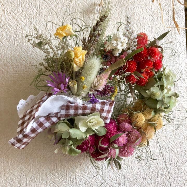 受注制作　千日紅リース