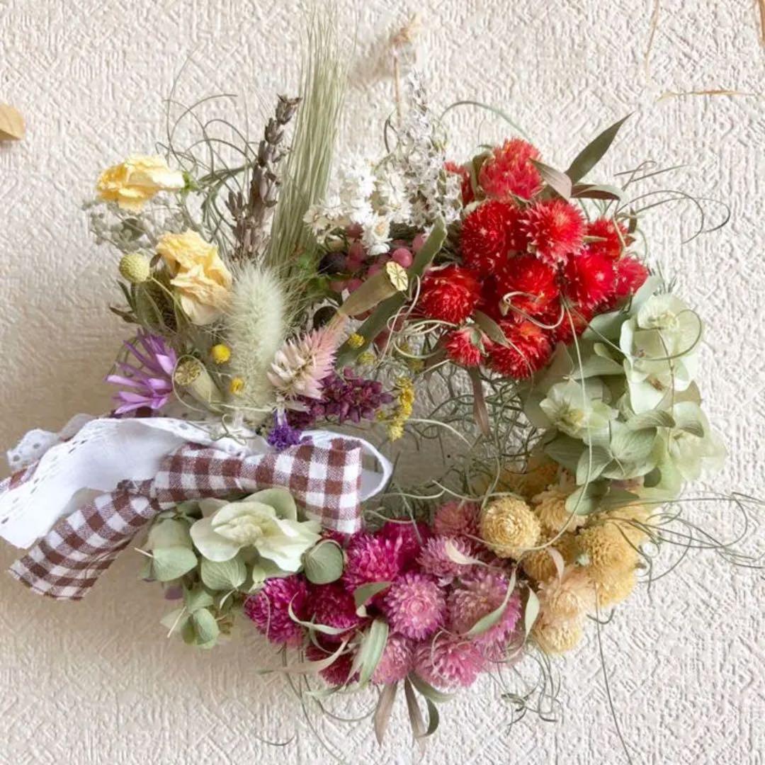 受注制作　千日紅リース