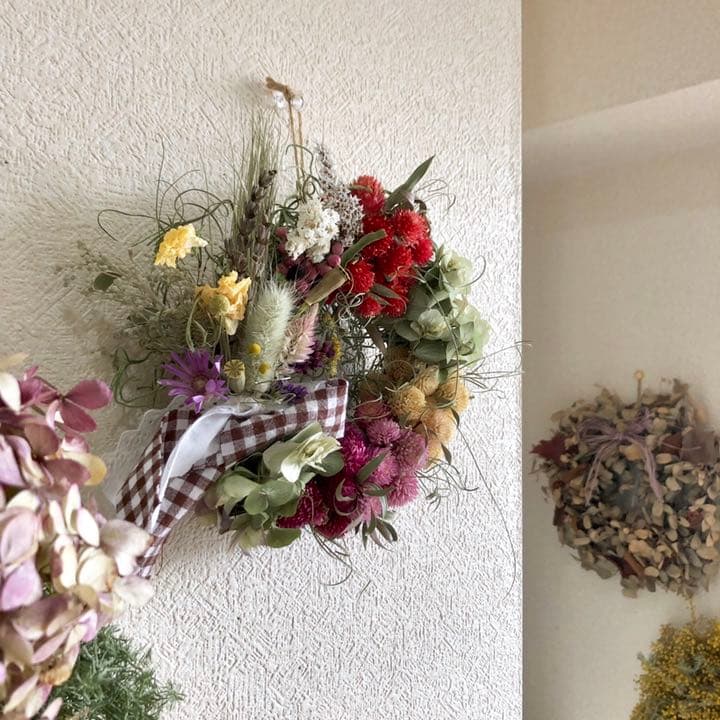 受注制作　千日紅リース