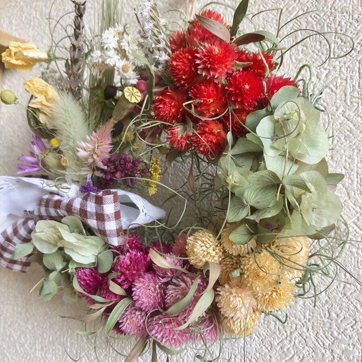 受注制作　千日紅リース