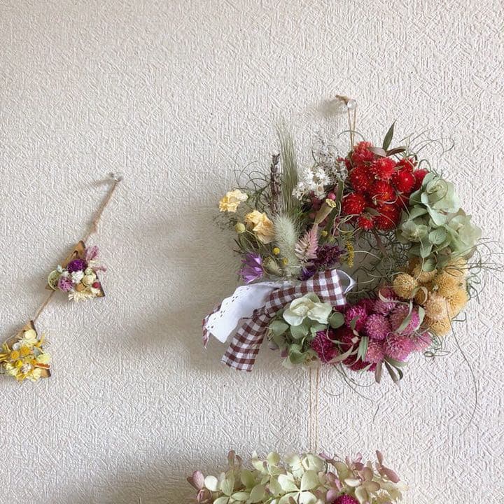 受注制作　千日紅リース