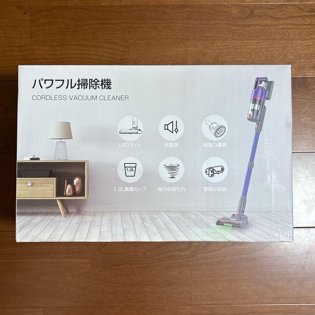 掃除機❣️コードレス 58kPa強力吸引 視感度最適グリーンLED搭載 自立式