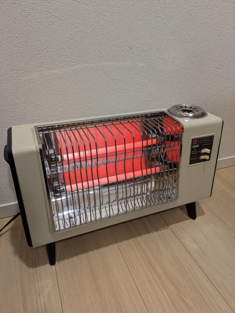 岐阜愛知引取り☑️NATIONALナショナル電気ヒーター スチーム機能付きレトロ