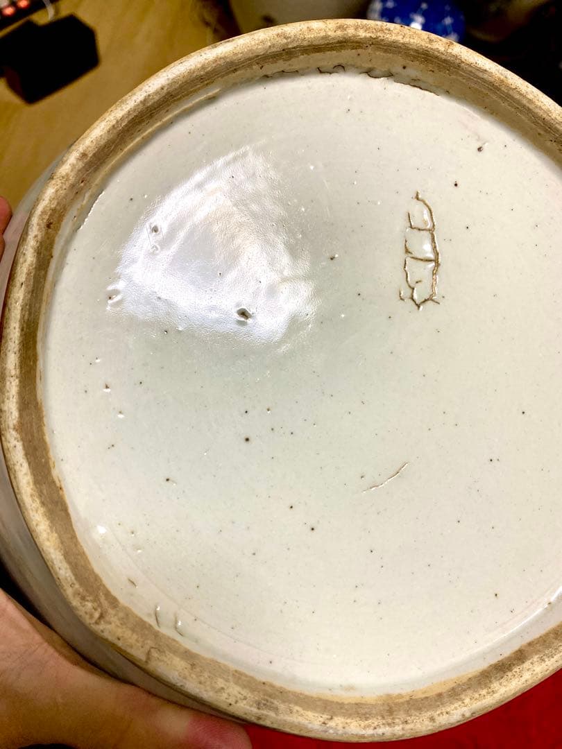 清朝　中国美術　清朝　清時代　白磁　刻人物画天球瓶　花瓶　時代物　古物保証