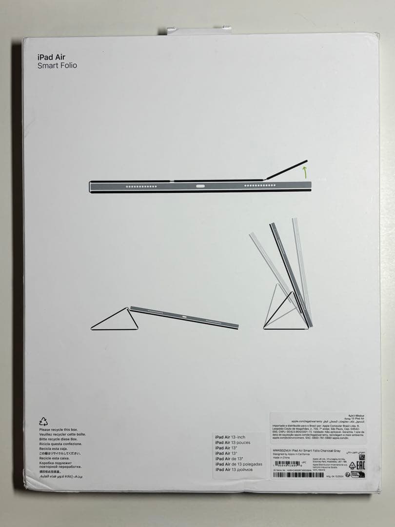 【新品】13インチ iPad Air用スマートフォリオ・チャコールグレイ②