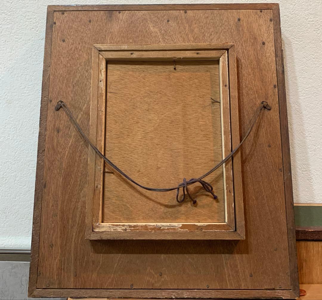 絵画　額装　肉筆彩色画　海外作家『バラ』アンティーク